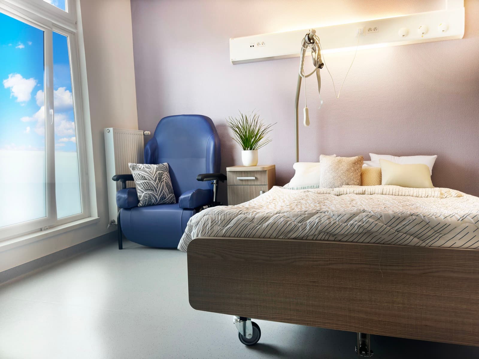 Chambre confortable de la Clinique du Sommeil
